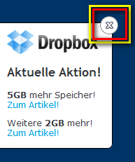 Dropbox schließen Dropbox schließen